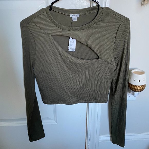 Tops - Olive Crop Top